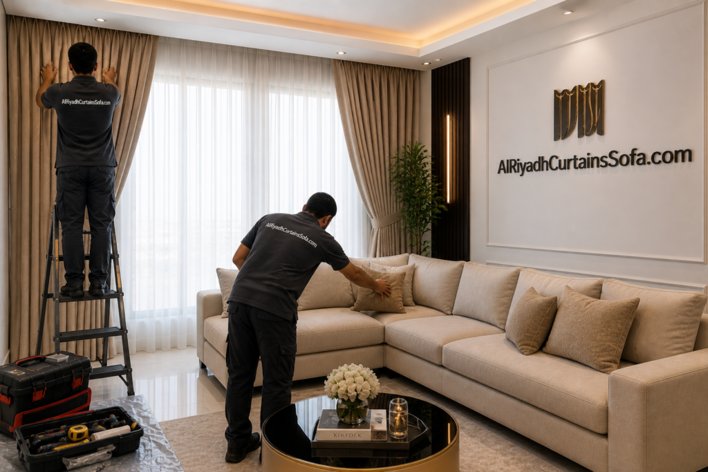 Custom curtain sofa services Riyadh installation and home setup service